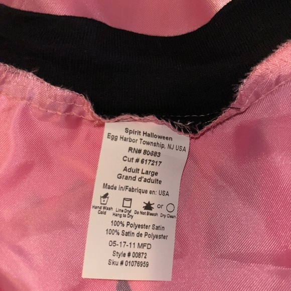 Pink Satin Ladies Jacket, sz L - Picture 5 of 5